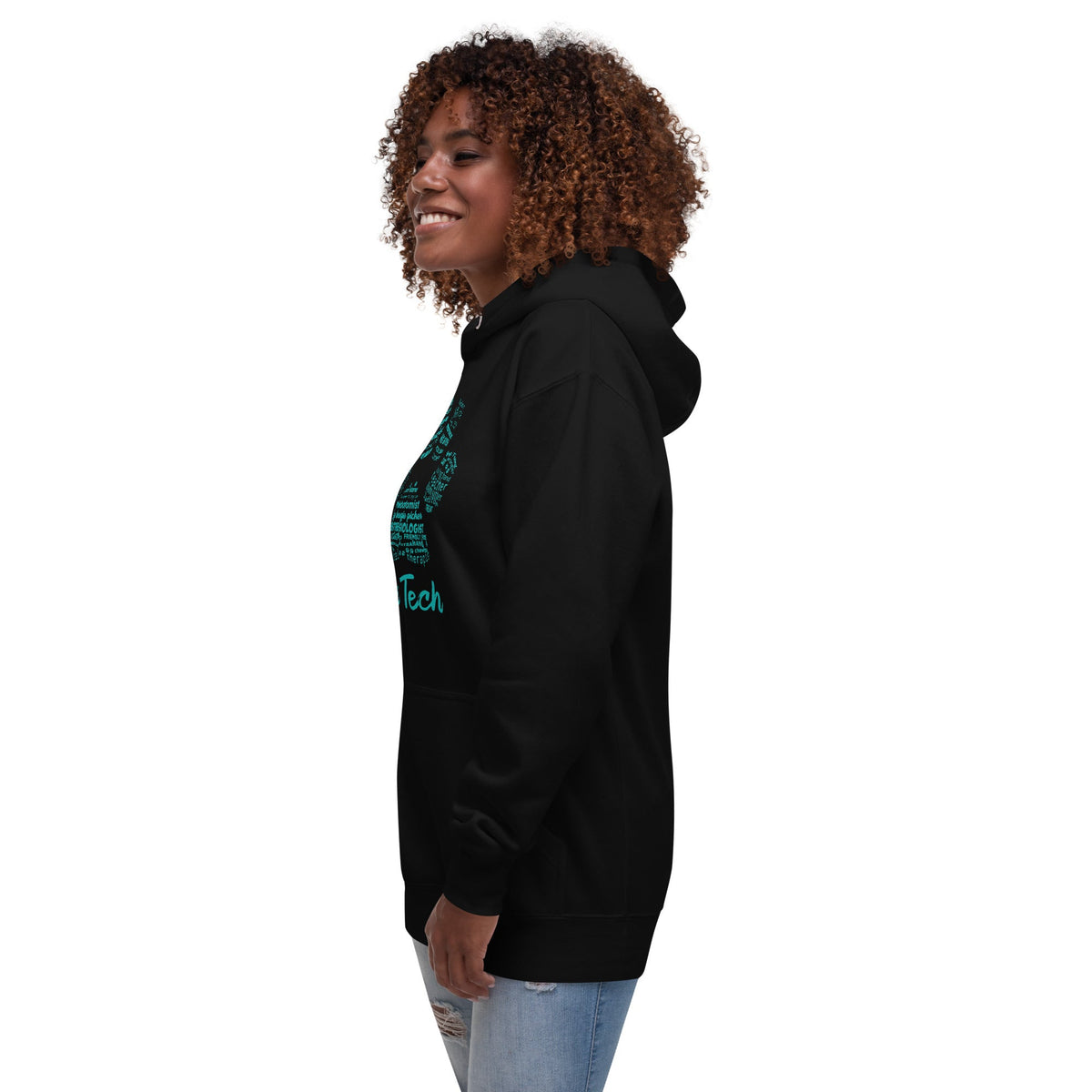 Vet Tech Pawprint Teal Unisex Premium Hoodie-Premium Unisex Hoodie-I love Veterinary