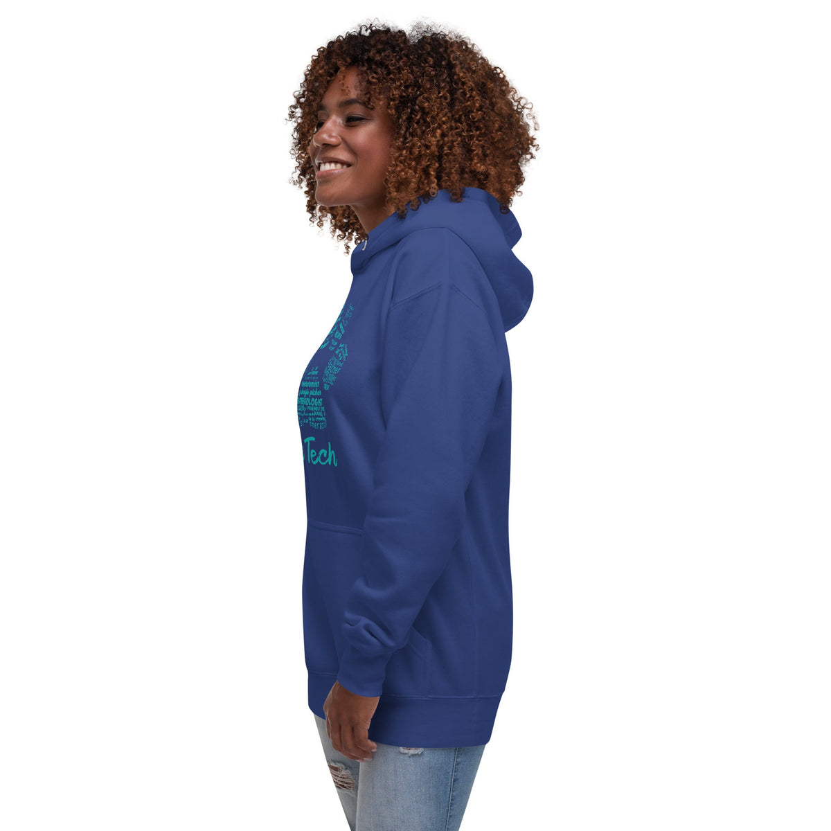 Vet Tech Pawprint Teal Unisex Premium Hoodie-Premium Unisex Hoodie-I love Veterinary