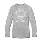 Vet Tech Pawprint Unisex Premium Long Sleeve T-Shirt-Men's Premium Long Sleeve T-Shirt | Spreadshirt 875-I love Veterinary