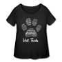 Vet Tech Pawprint Women’s Curvy T-Shirt-Women’s Curvy T-Shirt | LAT 3804-I love Veterinary