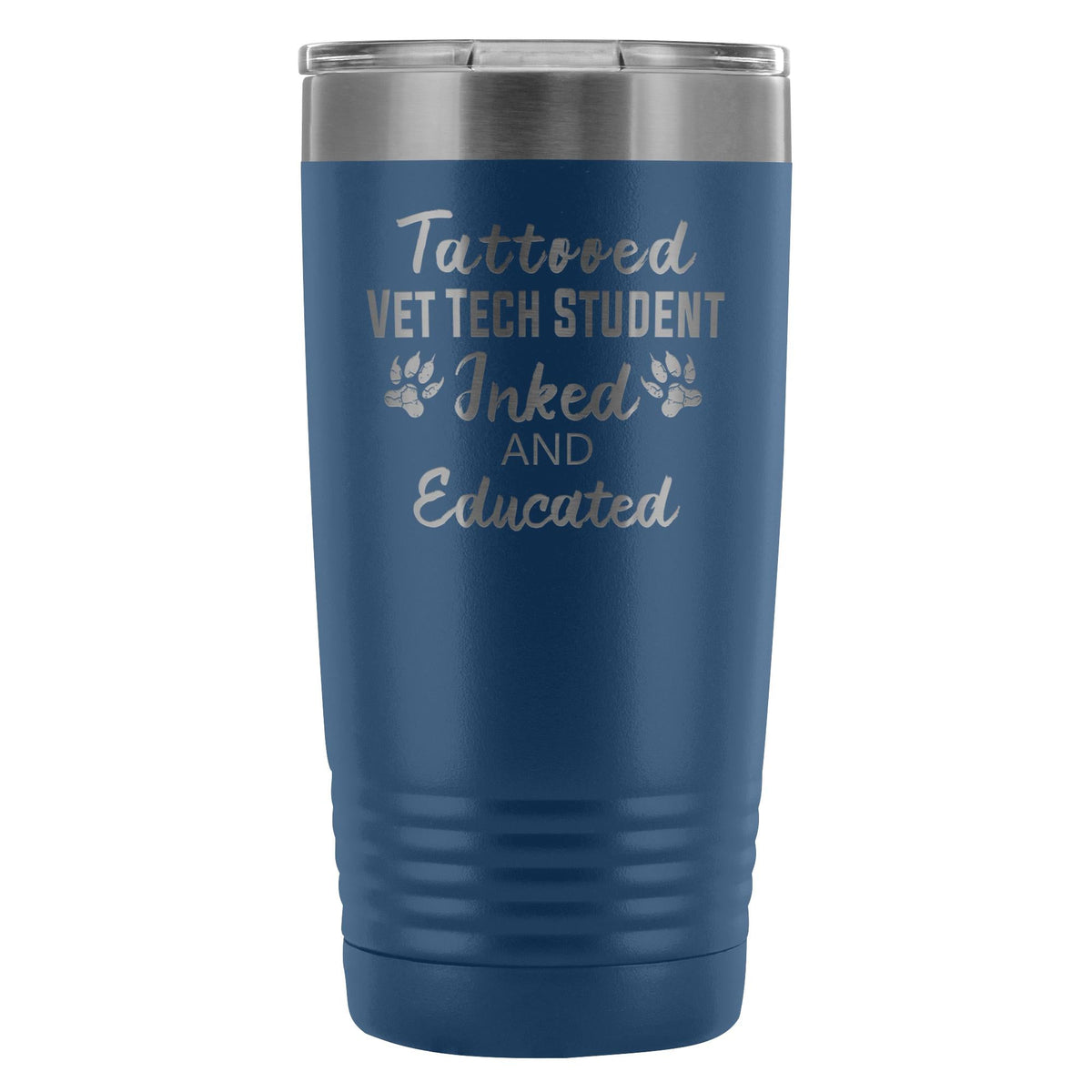 Vet Tech Student- Inked and Educated 20oz Vacuum Tumbler-Tumblers-I love Veterinary