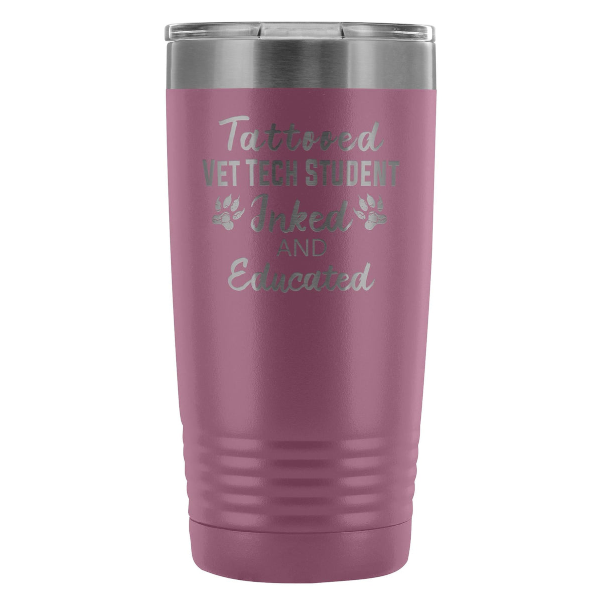 Vet Tech Student- Inked and Educated 20oz Vacuum Tumbler-Tumblers-I love Veterinary