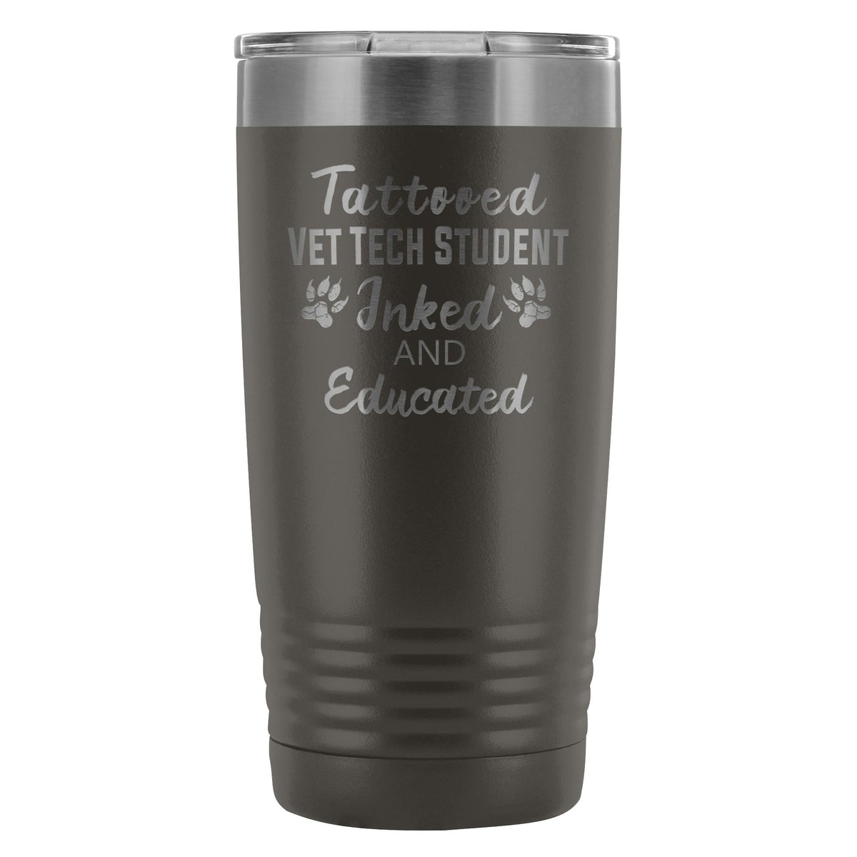 Vet Tech Student- Inked and Educated 20oz Vacuum Tumbler-Tumblers-I love Veterinary