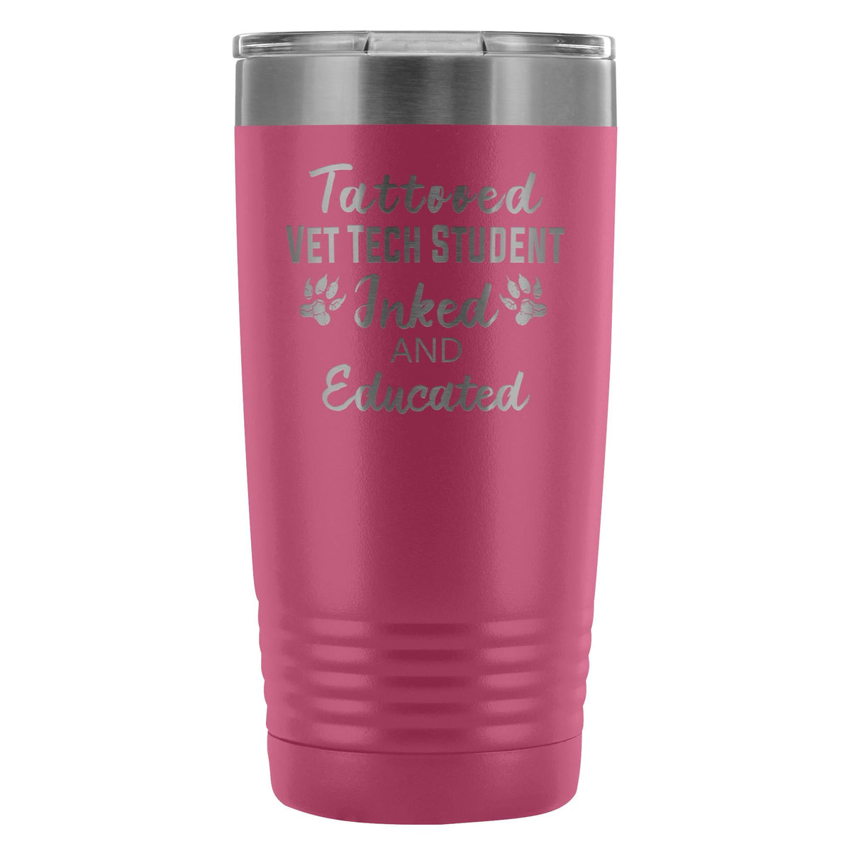 Vet Tech Student- Inked and Educated 20oz Vacuum Tumbler-Tumblers-I love Veterinary