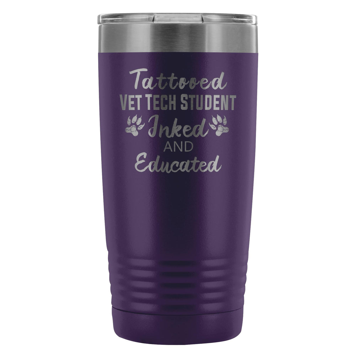Vet Tech Student- Inked and Educated 20oz Vacuum Tumbler-Tumblers-I love Veterinary