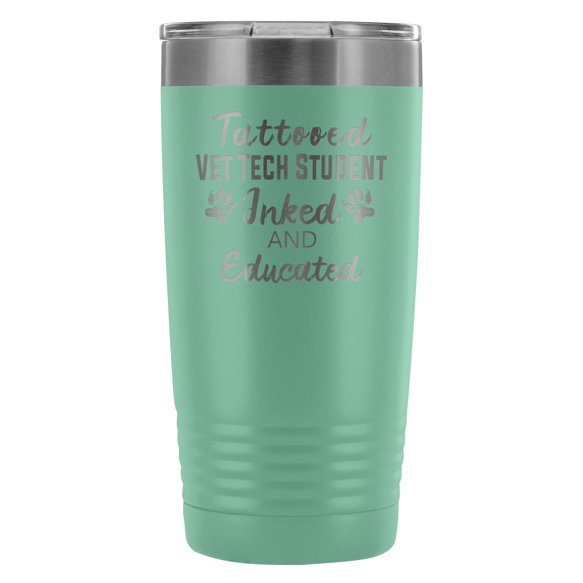 Vet Tech Student- Inked and Educated 20oz Vacuum Tumbler-Tumblers-I love Veterinary