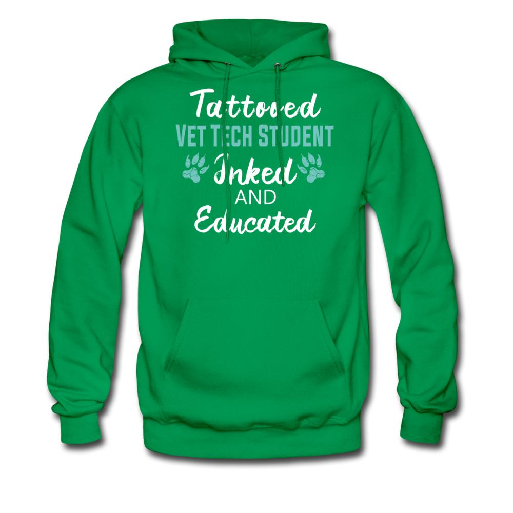 Vet Tech Student Inked and Educated Unisex Hoodie-Men's Hoodie | Hanes P170-I love Veterinary