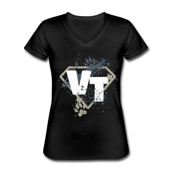 Vet tech superhero Women's V-Neck T-Shirt-Women's T-Shirt | Fruit of the Loom L3930R-I love Veterinary