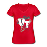 Vet tech superhero Women's V-Neck T-Shirt-Women's T-Shirt | Fruit of the Loom L3930R-I love Veterinary