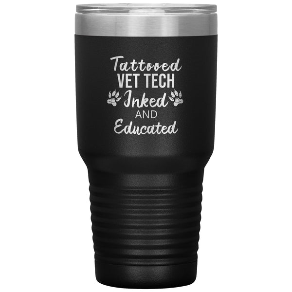 Vet Tech- Tattooed, Inked and Educated-Tumblers-I love Veterinary