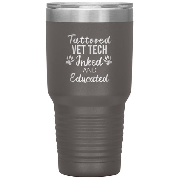 Vet Tech- Tattooed, Inked and Educated-Tumblers-I love Veterinary