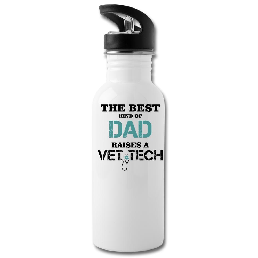 Vet Tech - The best kind of Dad raises a Vet Tech 20oz Water Bottle-Water Bottle | BestSub BLH1-2-I love Veterinary