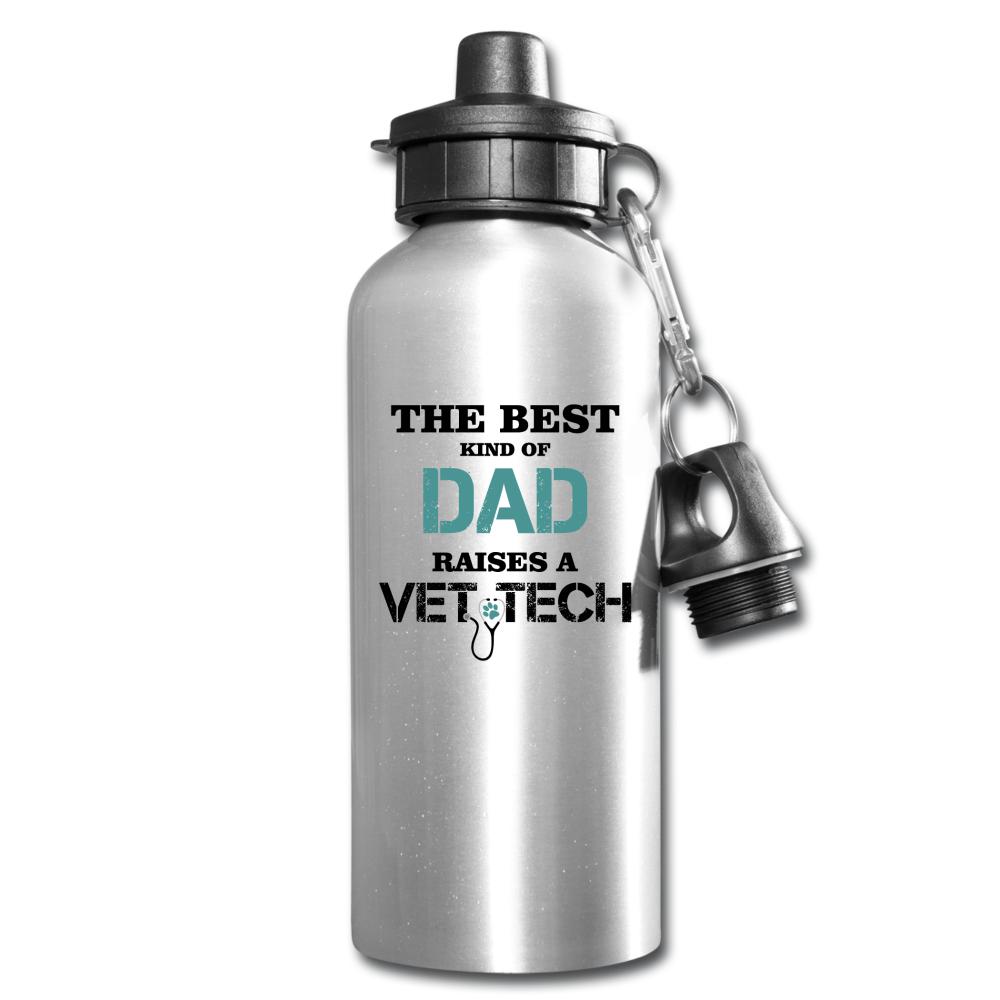 Vet Tech - The best kind of Dad raises a Vet Tech 20oz Water Bottle-Water Bottle | BestSub BLH1-2-I love Veterinary
