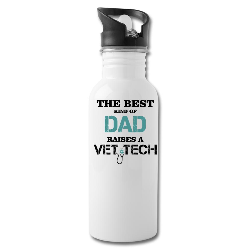Vet Tech - The best kind of Dad raises a Vet Tech 20oz Water Bottle-Water Bottle | BestSub BLH1-2-I love Veterinary