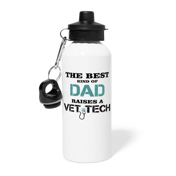 Vet Tech - The best kind of Dad raises a Vet Tech 20oz Water Bottle-Water Bottle | BestSub BLH1-2-I love Veterinary