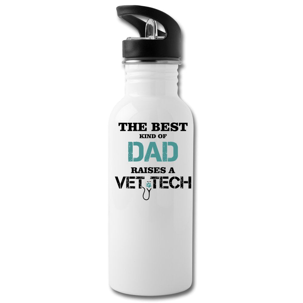 Vet Tech - The best kind of Dad raises a Vet Tech 20oz Water Bottle-Water Bottle | BestSub BLH1-2-I love Veterinary