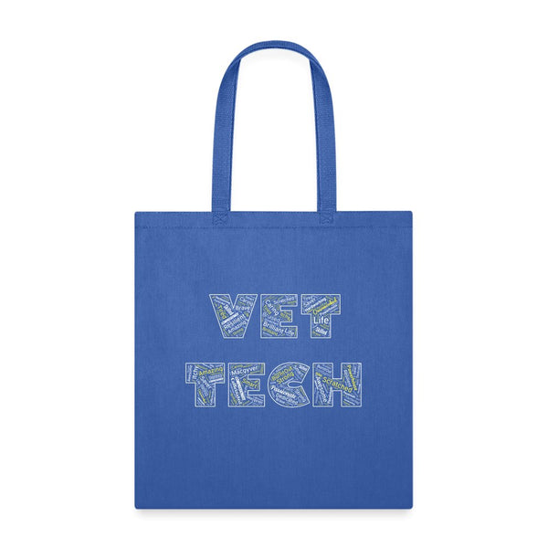 Vet Tech Typography Tote Bag-Tote Bag | Q-Tees Q800-I love Veterinary