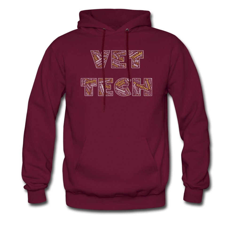 Vet Tech Typography Unisex Hoodie-Men's Hoodie | Hanes P170-I love Veterinary