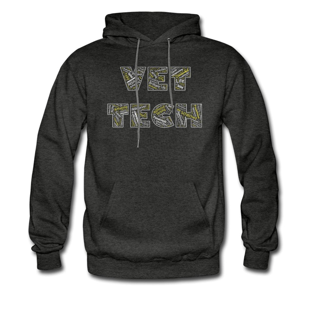 Vet Tech Typography Unisex Hoodie-Men's Hoodie | Hanes P170-I love Veterinary