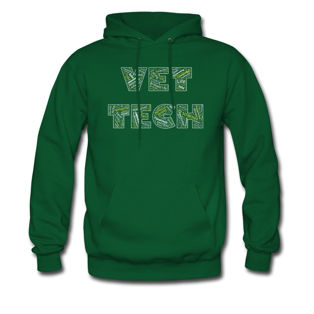 Vet Tech Typography Unisex Hoodie-Men's Hoodie | Hanes P170-I love Veterinary