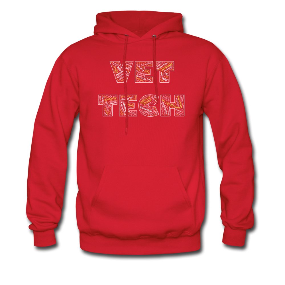 Vet Tech Typography Unisex Hoodie-Men's Hoodie | Hanes P170-I love Veterinary