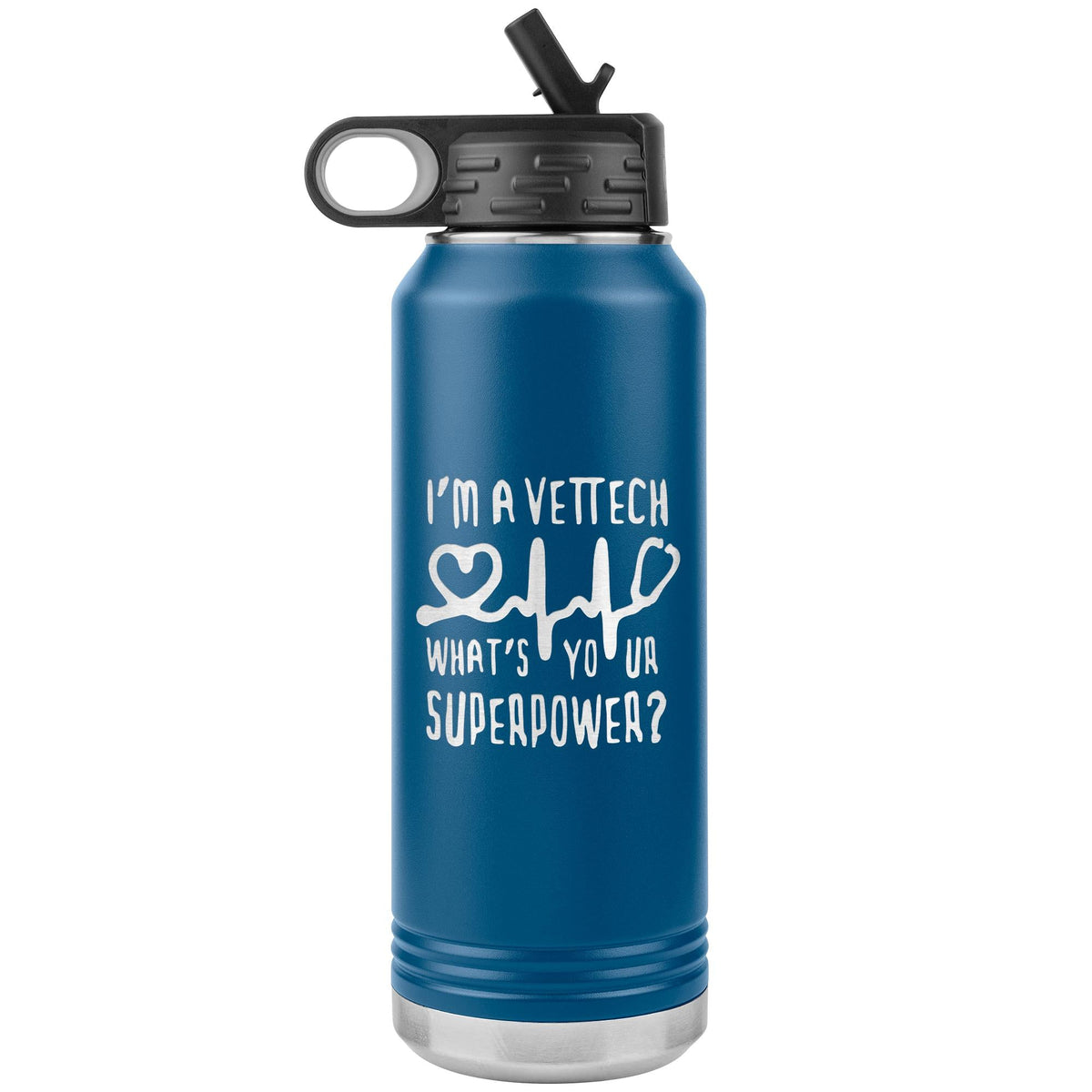 Vet Tech, What's your superpower? Water Bottle Tumbler 32 oz-Water Bottle Tumbler-I love Veterinary