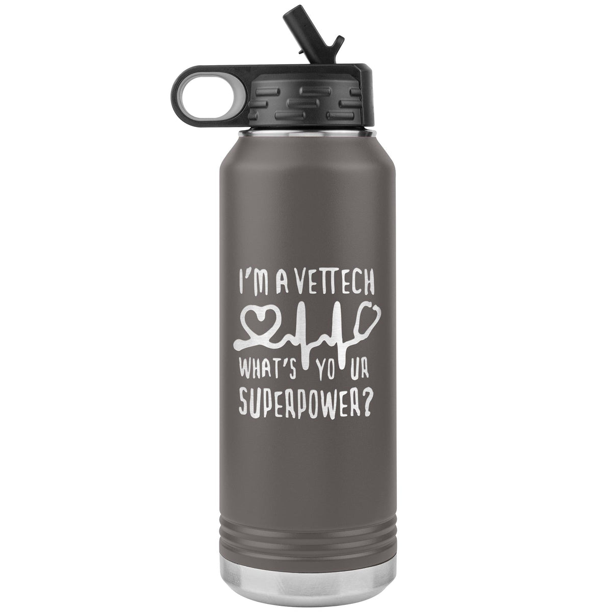 Vet Tech, What's your superpower? Water Bottle Tumbler 32 oz-Water Bottle Tumbler-I love Veterinary