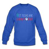 Vet Techs are pawesome Crewneck Sweatshirt-Unisex Crewneck Sweatshirt | Gildan 18000-I love Veterinary