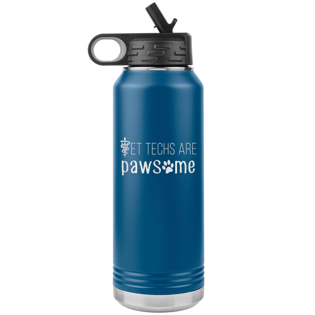 Vet techs are pawesome Water Bottle Tumbler 32 oz-Water Bottle Tumbler-I love Veterinary
