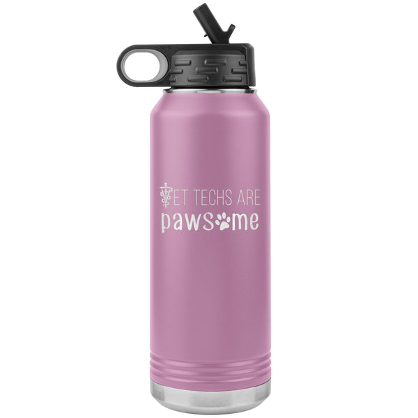 Vet techs are pawesome Water Bottle Tumbler 32 oz-Tumblers-I love Veterinary