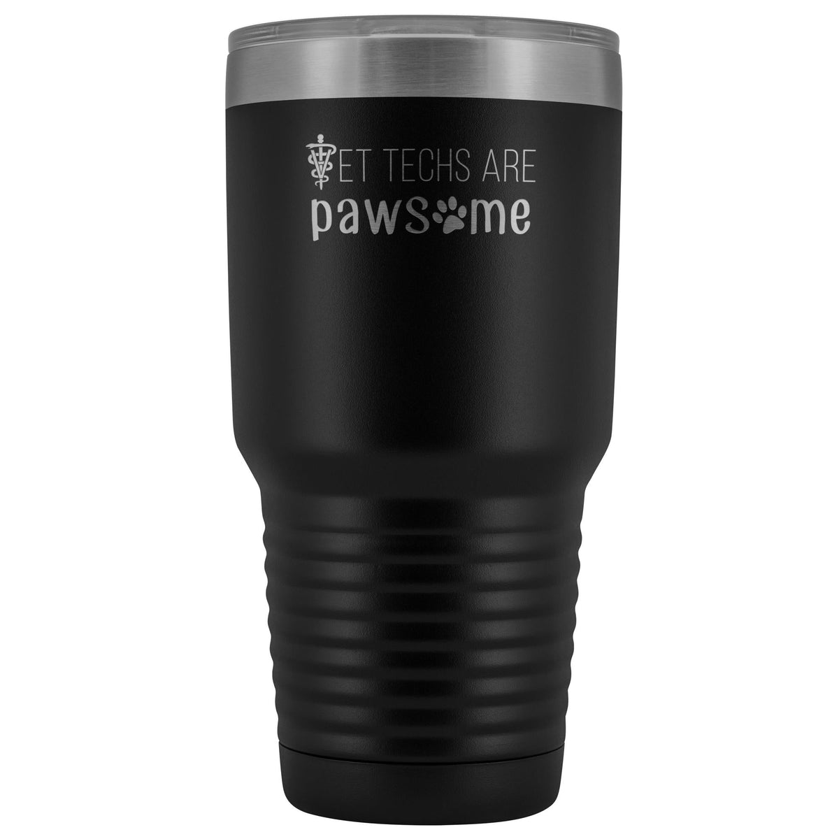 Vet techs are pawsome 30oz Vacuum Tumbler-Tumblers-I love Veterinary