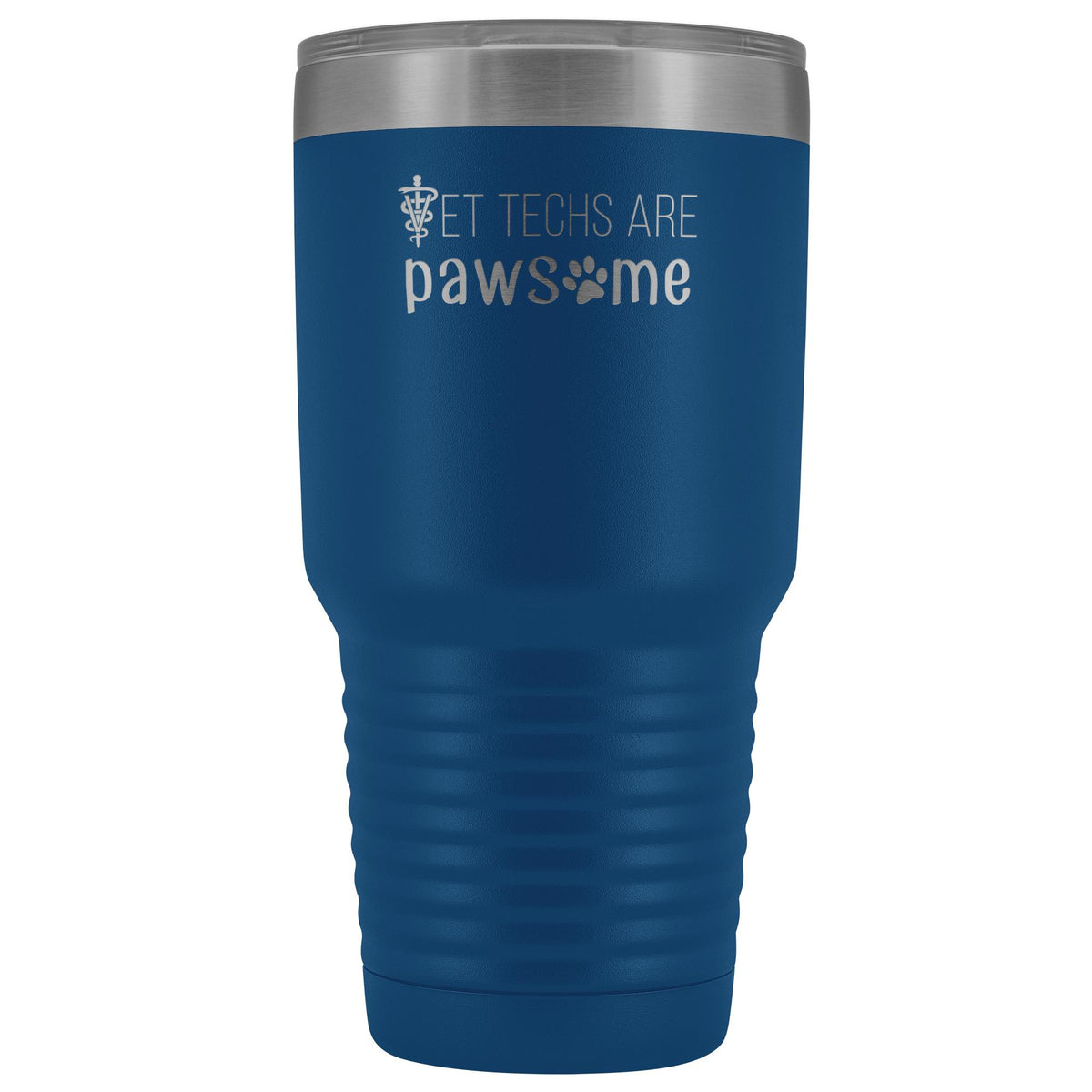 Vet techs are pawsome 30oz Vacuum Tumbler-Tumblers-I love Veterinary