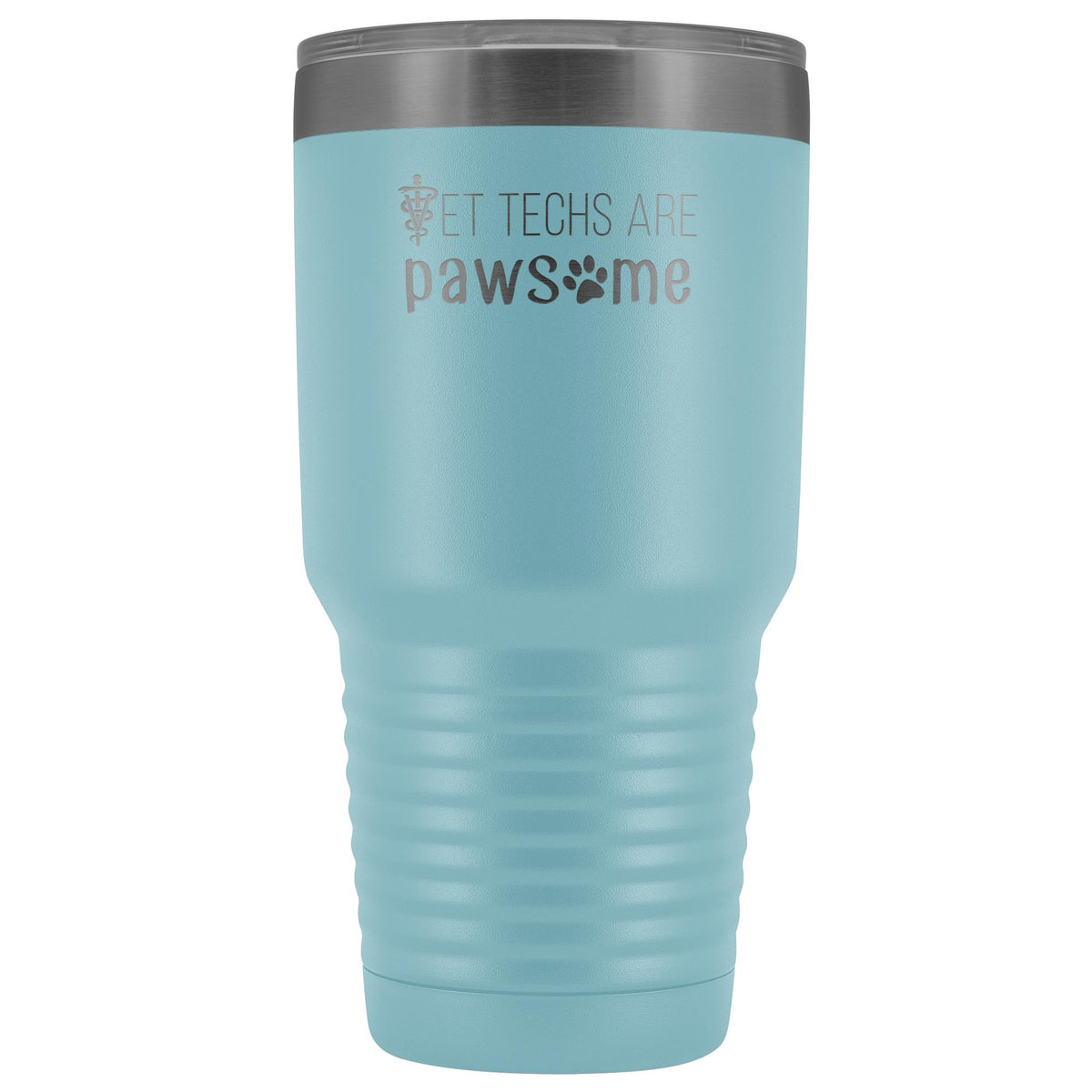 Vet techs are pawsome 30oz Vacuum Tumbler-Tumblers-I love Veterinary