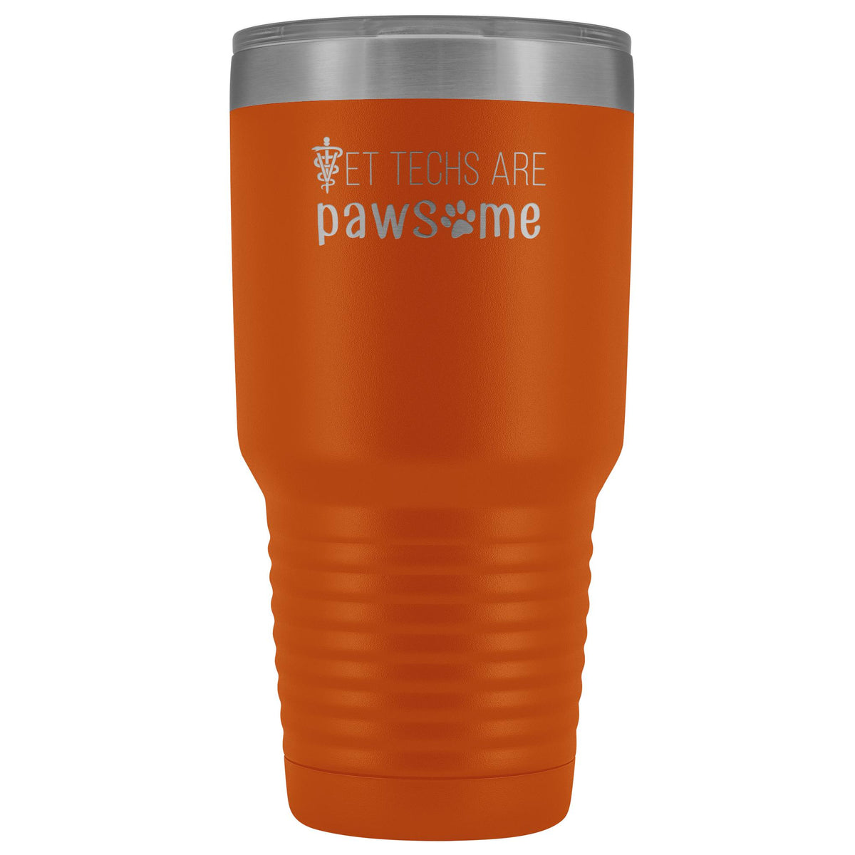 Vet techs are pawsome 30oz Vacuum Tumbler-Tumblers-I love Veterinary