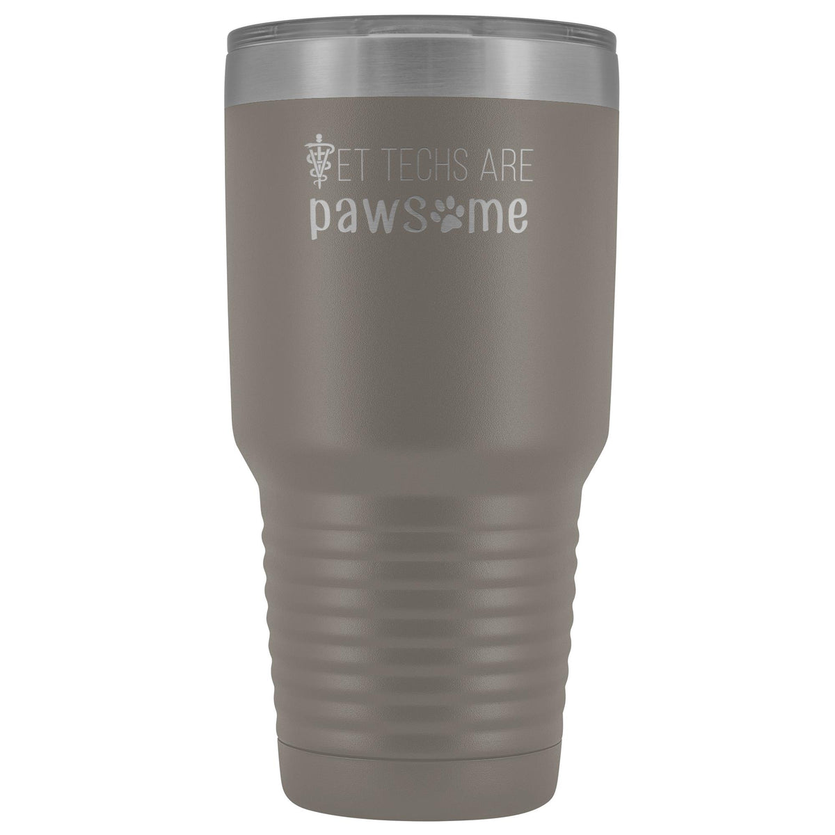 Vet techs are pawsome 30oz Vacuum Tumbler-Tumblers-I love Veterinary