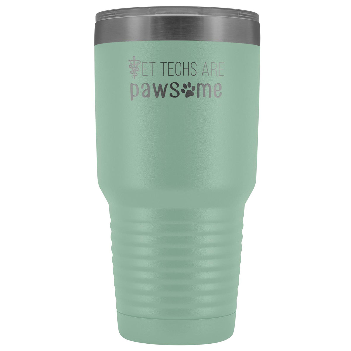 Vet techs are pawsome 30oz Vacuum Tumbler-Tumblers-I love Veterinary