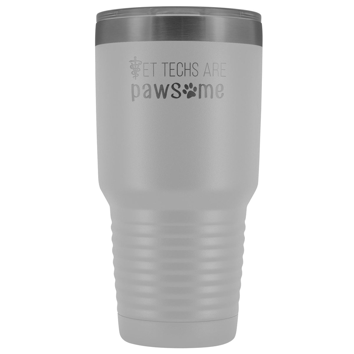 Vet techs are pawsome 30oz Vacuum Tumbler-Tumblers-I love Veterinary