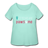Vet techs are pawsome Women's Curvy T-shirt-Women’s Curvy T-Shirt | LAT 3804-I love Veterinary