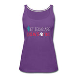 Vet techs are pawsome Women's Tank Top-Women’s Premium Tank Top | Spreadshirt 917-I love Veterinary