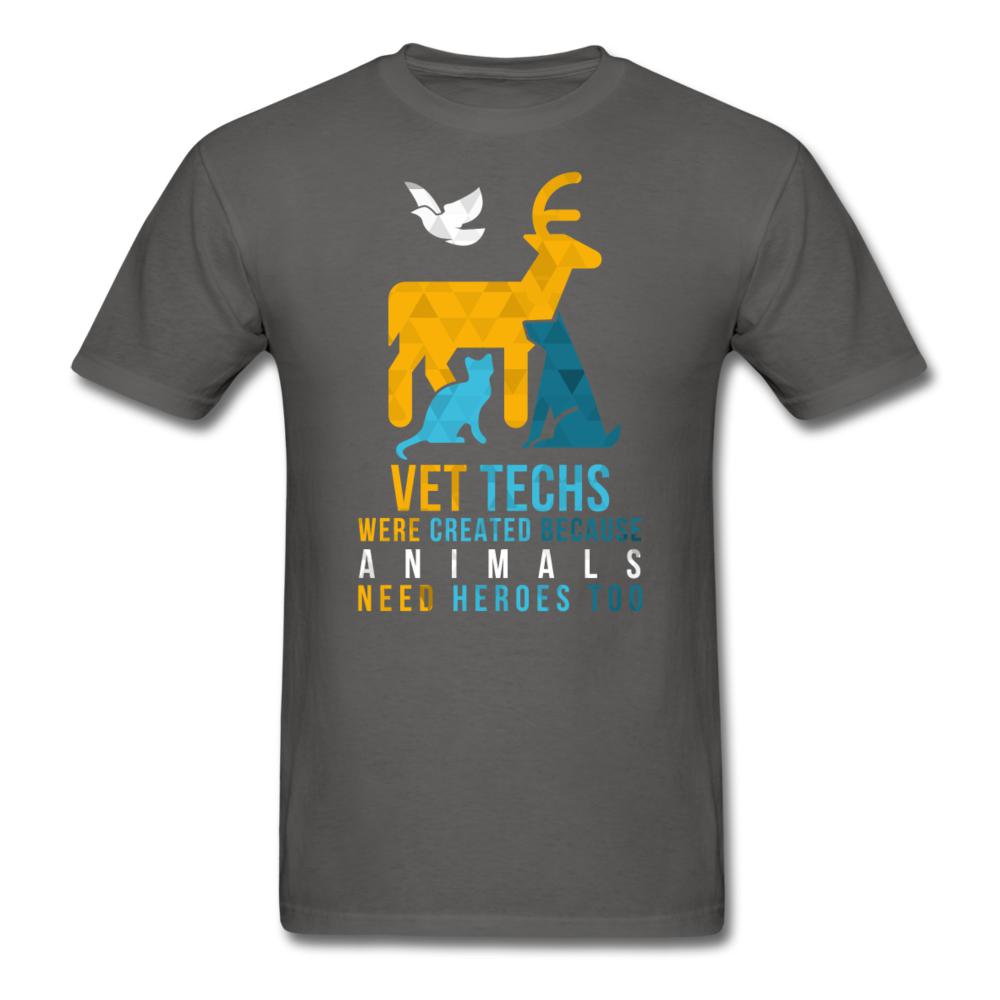 Vet Techs were created because animals need heroes too Unisex T-shirt-Unisex Classic T-Shirt | Fruit of the Loom 3930-I love Veterinary