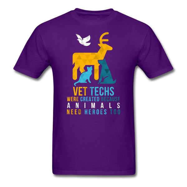 Vet Techs were created because animals need heroes too Unisex T-shirt-Unisex Classic T-Shirt | Fruit of the Loom 3930-I love Veterinary