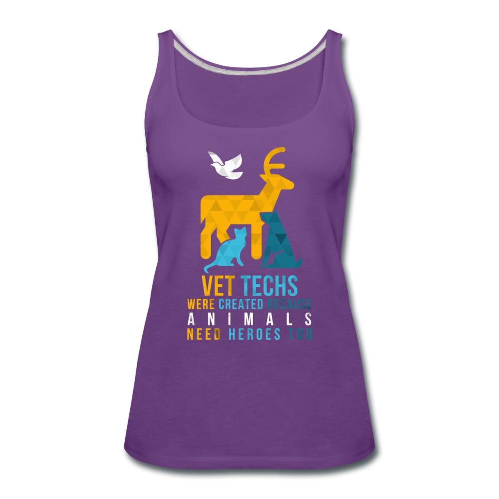 Vet Techs were created because animals need heroes too Women's Tank Top-Women’s Premium Tank Top | Spreadshirt 917-I love Veterinary