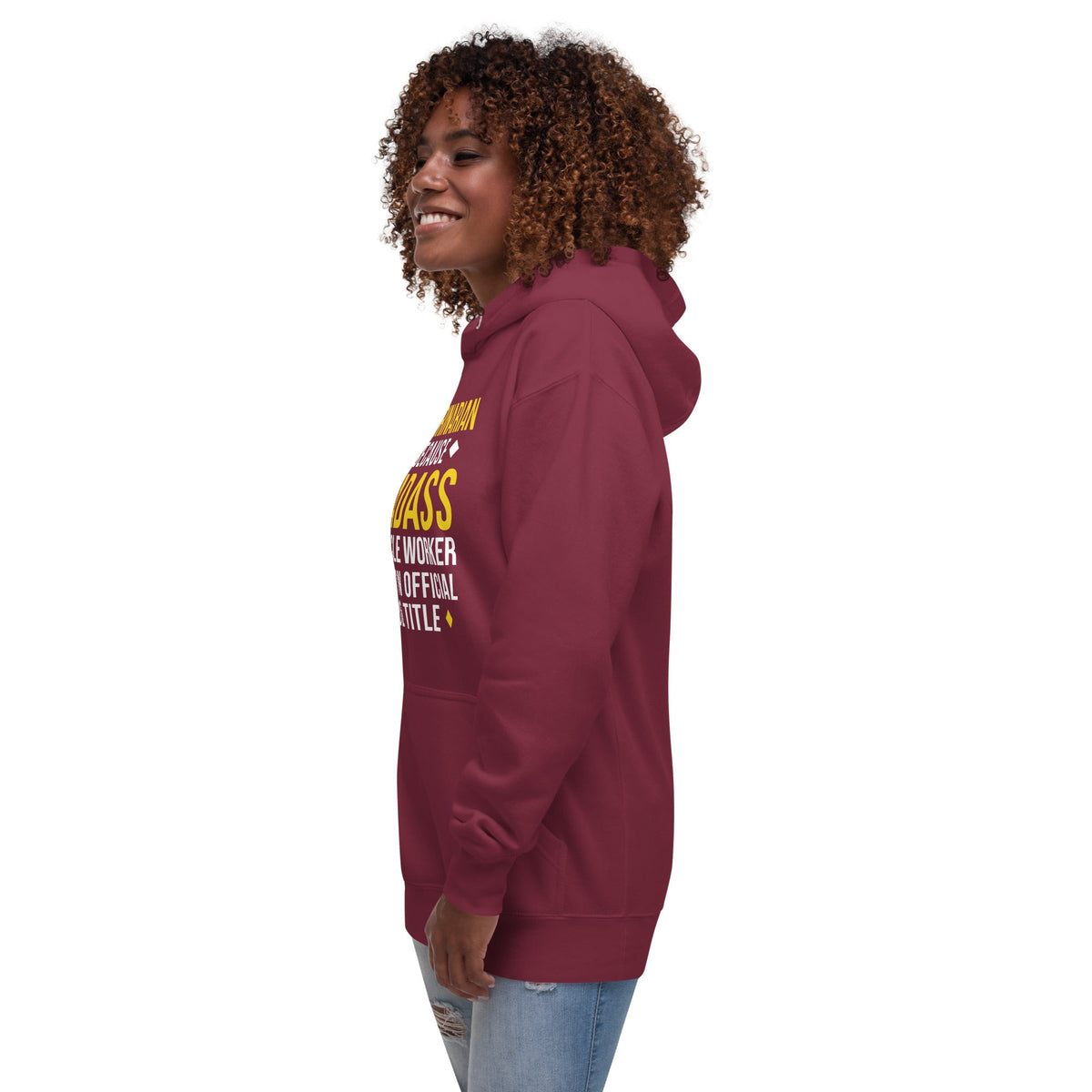 Veterinarian because BADASS MIRACLE WORKER isn't an official job title Unisex Premium Hoodie-Premium Unisex Hoodie-I love Veterinary