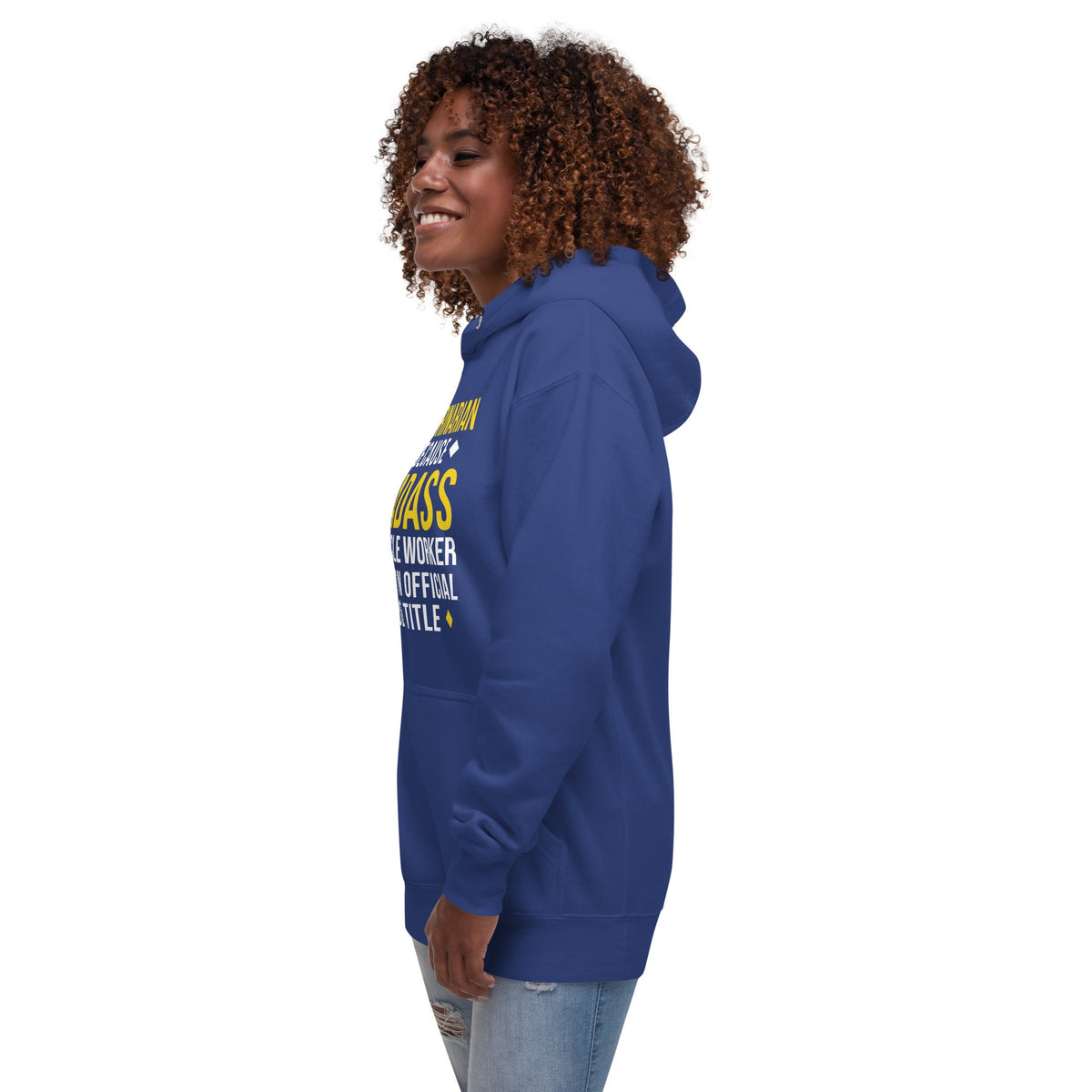 Veterinarian because BADASS MIRACLE WORKER isn't an official job title Unisex Premium Hoodie-Premium Unisex Hoodie-I love Veterinary