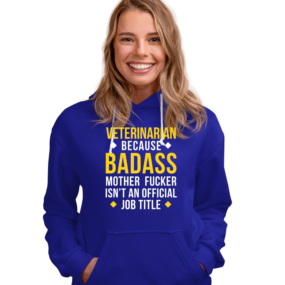 Veterinarian because badass mother fucker isn't an official job title Unisex Hoodie-Men's Hoodie | Hanes P170-I love Veterinary
