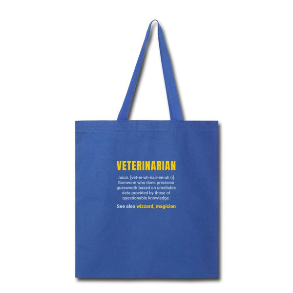 Veterinarian Definition Cotton Tote Bag-Tote Bag | Q-Tees Q800-I love Veterinary