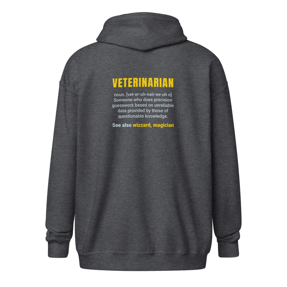 Veterinarian Definition Unisex heavy blend zip hoodie-Unisex Zip Hoodie | Gildan 18600-I love Veterinary