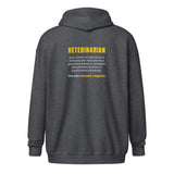 Veterinarian Definition Unisex heavy blend zip hoodie-Unisex Heavy Blend Zip Hoodie | Gildan 18600-I love Veterinary