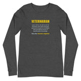 Veterinarian Definition Unisex Premium Long Sleeve T-Shirt-Unisex Long Sleeve Shirt | Bella + Canvas 3501-I love Veterinary