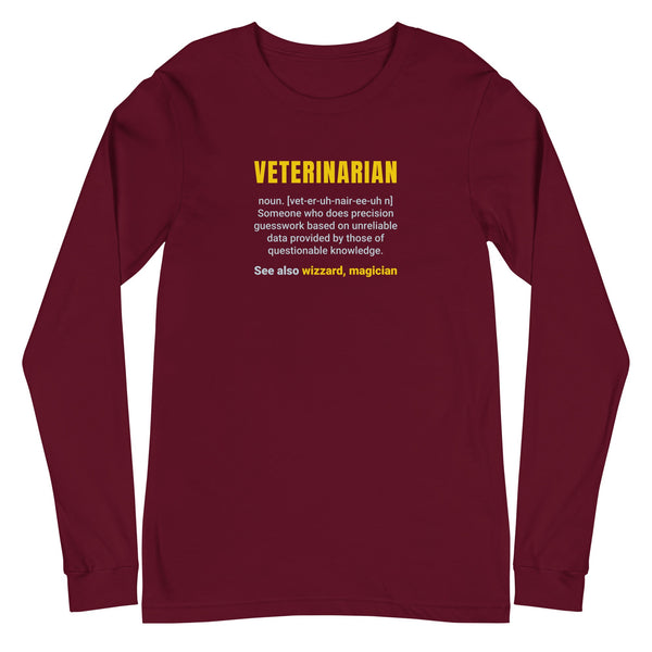 Veterinarian Definition Unisex Premium Long Sleeve T-Shirt-Unisex Long Sleeve Shirt | Bella + Canvas 3501-I love Veterinary